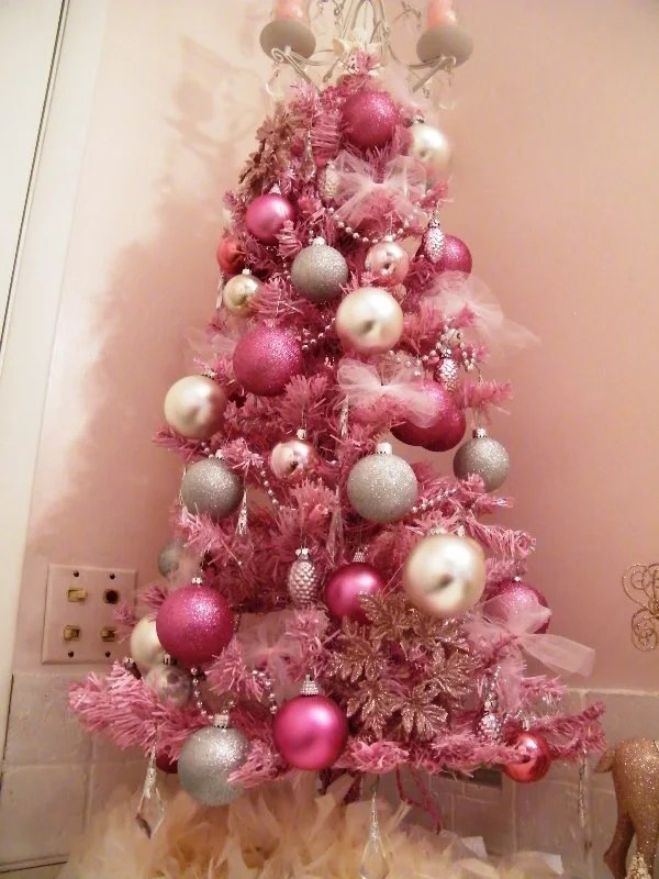 hot pink christmas decor 38 Charming Pink Christmas Tree Decorations Ideas Decoration Love