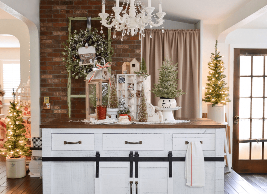 christmas decorating ideas kitchen island 31 Popular Christmas Decor Ideas For Kitchen Island HMDCRTN