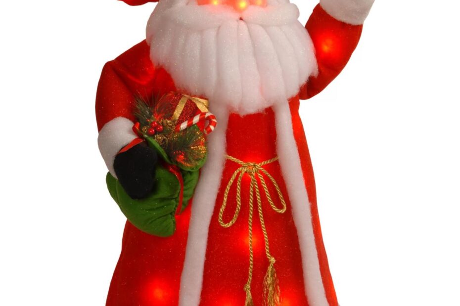 christmas decor santa claus National Tree Co. Decorative Décor PreLit Standing Santa Christmas