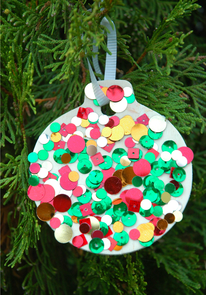 christmas decor themes for kids Sequin Ornaments What Can We Do With Paper And Glue