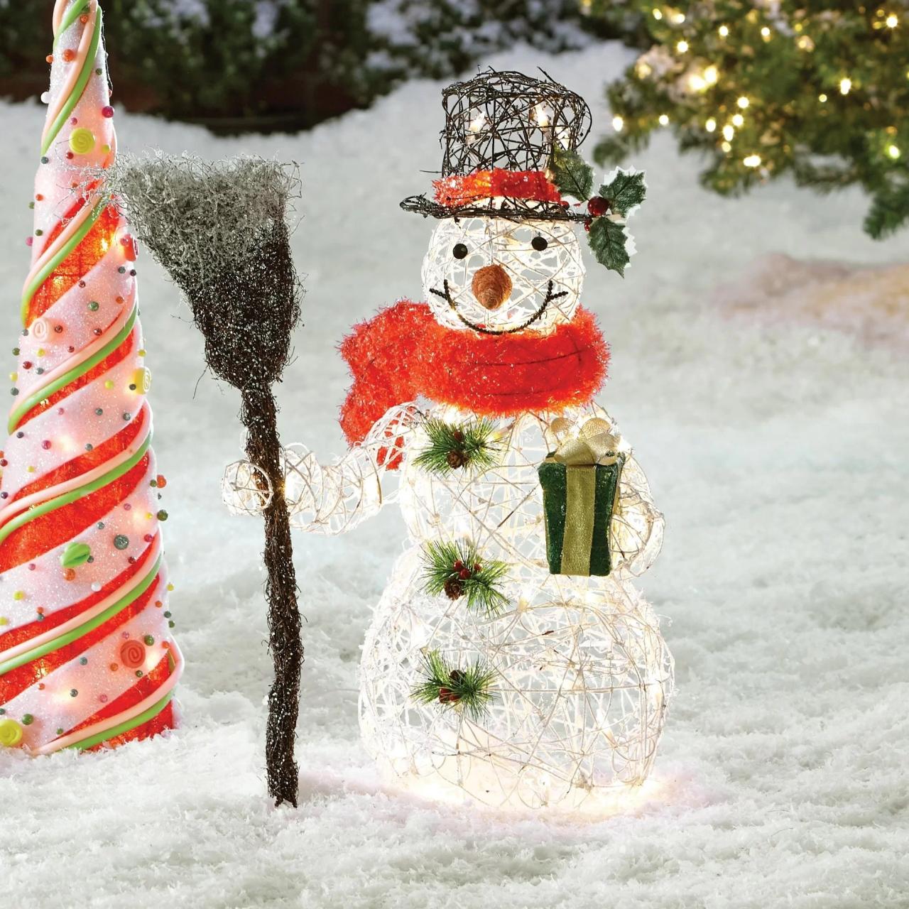 wayfair christmas decor sale The Holiday Aisle Snowman Christmas Decoration with Clear Lights