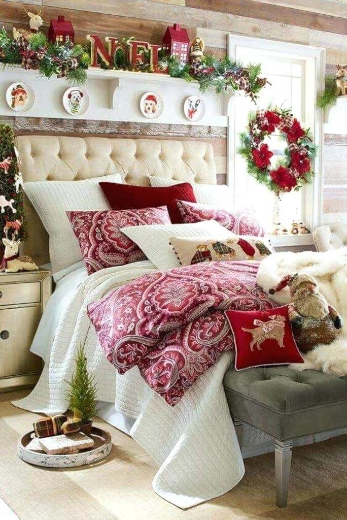 bedroom decor ideas for christmas 25 Christmas Bedroom Decoration Ideas To Inspire You