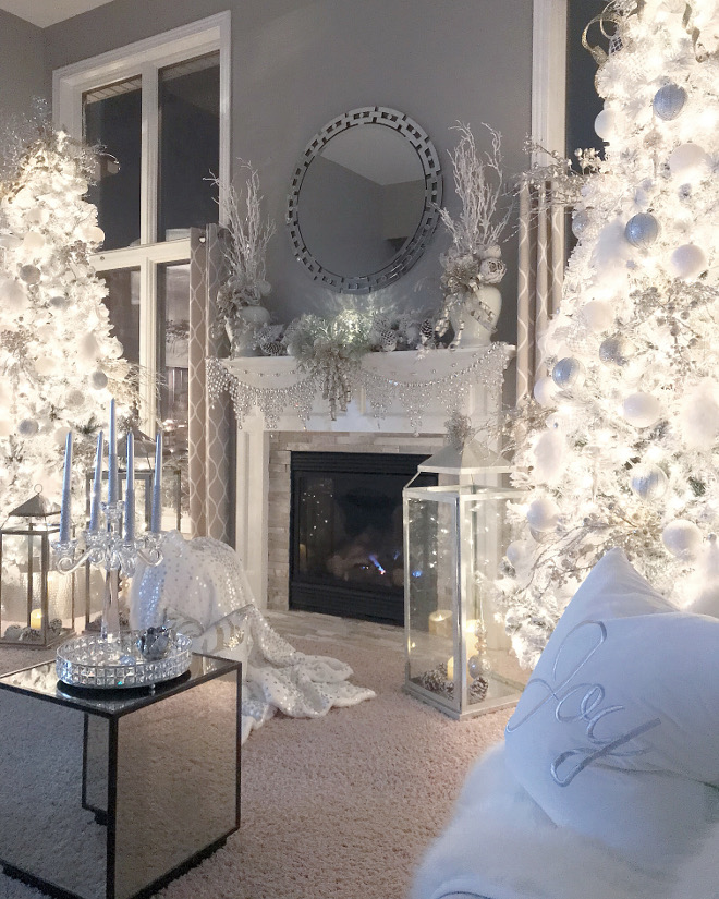 gray and white christmas decor Instagram Christmas Decorating Ideas Home Bunch Interior Design Ideas