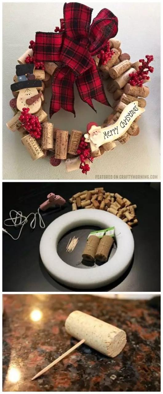 wine cork christmas decor Easy DIY Wine Corks Christmas Crafts World inside pictures