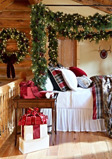 christmas decor for bedroom 50 Adorable Christmas Bedroom Décor Ideas DigsDigs