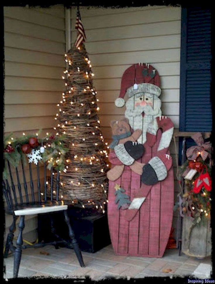 outdoor wooden christmas decor 23 Christmas Outdoor Decoration Ideas Christmas wood, Christmas wood