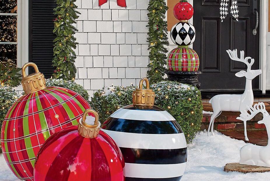 large christmas ornament decor These Large Outdoor Christmas Ornaments Make a Serious Statement in