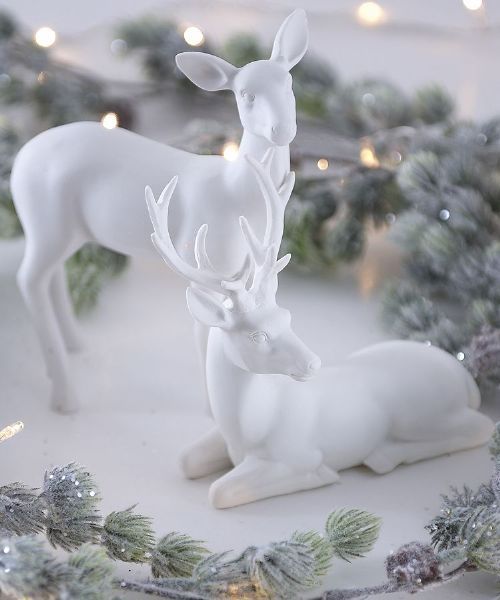 white deer decor for christmas White deer 20 off Christmas deer decorations, White christmas decor