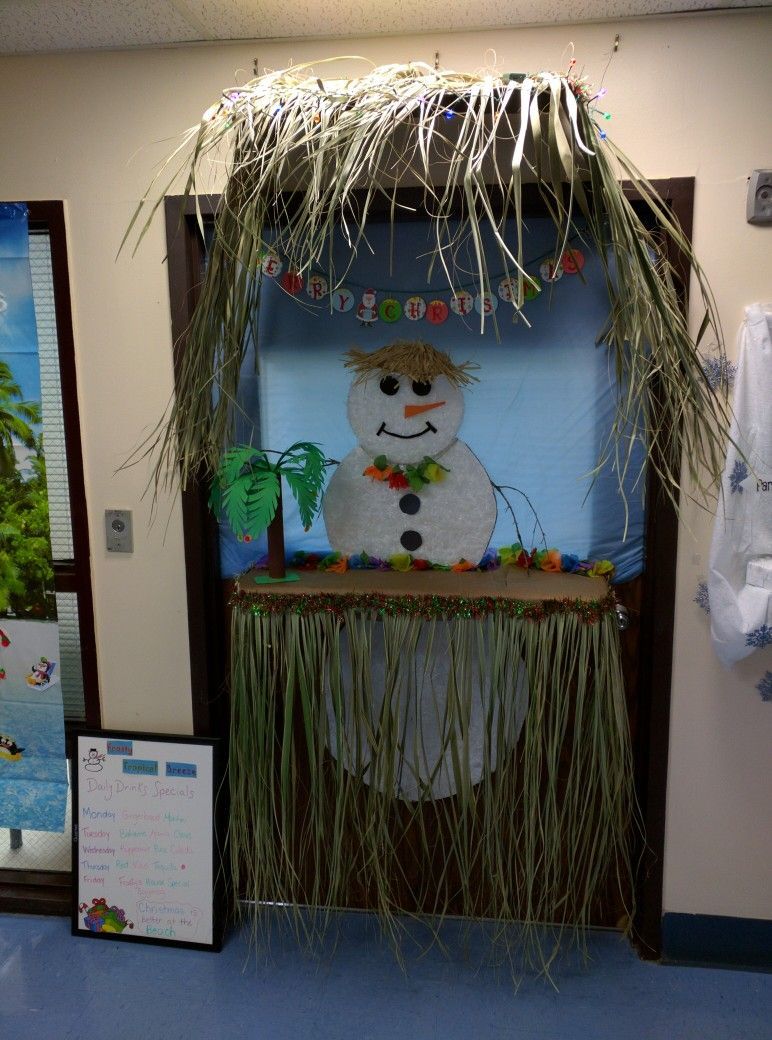 tropical christmas decorations indoor Tropical Christmas door decorations Door decorations classroom