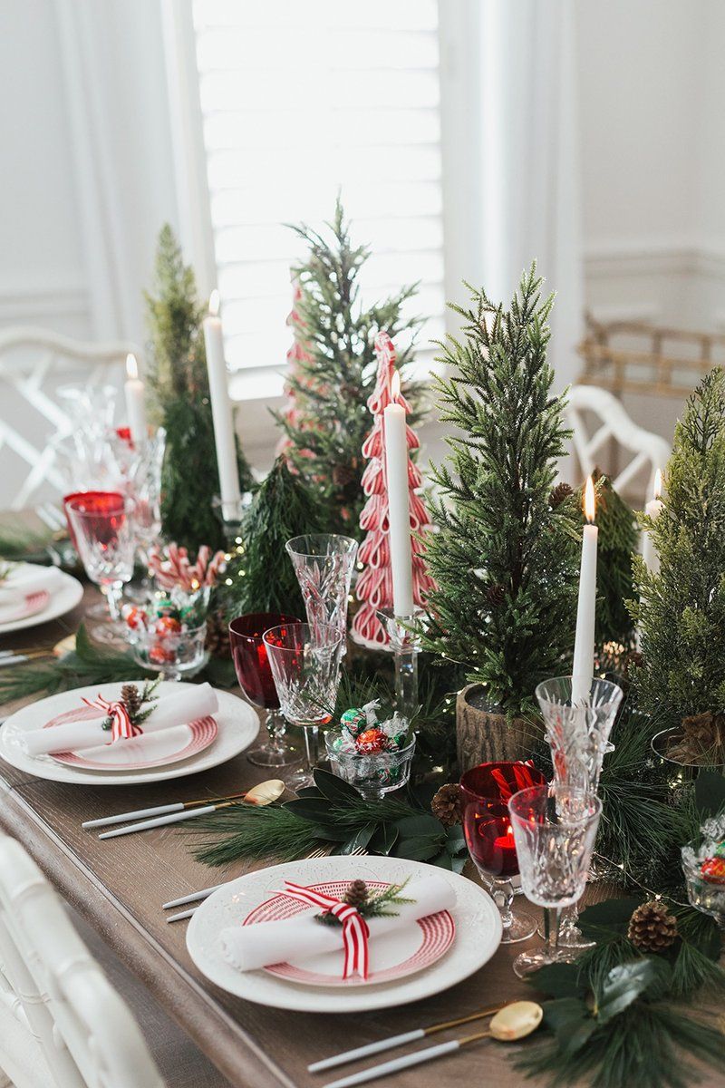 christmas decor under  Christmas Tablescape Indoor christmas decorations, Christmas