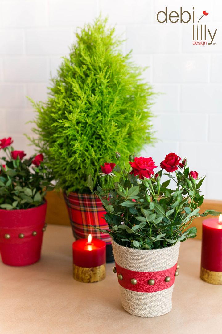 debi lilly christmas decor These debi lilly design™ pot covers are festive and fun! Look for them