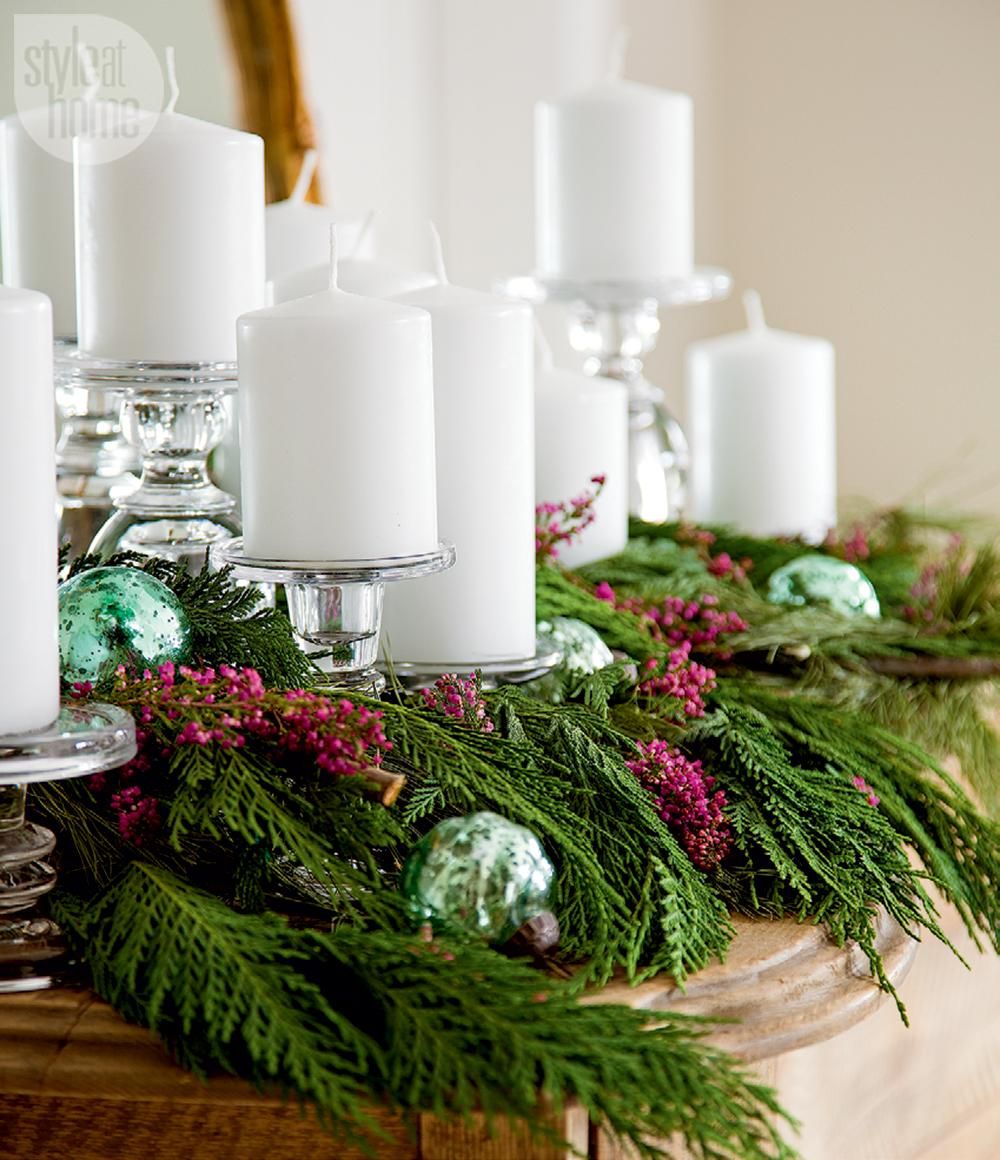 indoor christmas decorations canada A Canadian home styled for Christmas with natural elements Christmas