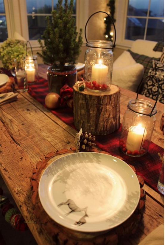 rustic indoor christmas decorations 44 Adorable Indoor Rustic Christmas Décor Ideas DigsDigs