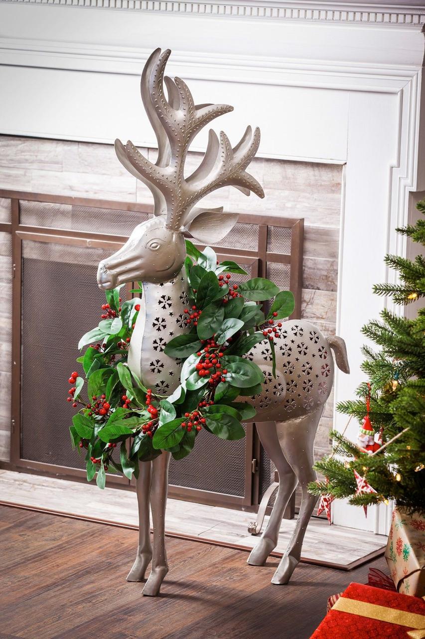 reindeer for christmas decor Silver Reindeer Outdoor Decor Holiday decor thanksgiving, Reindeer