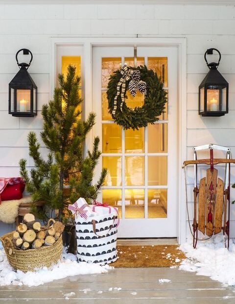 christmas indoor doorway decorations Here's How to Add Rustic Charm to Your Christmas Decor Diy christmas