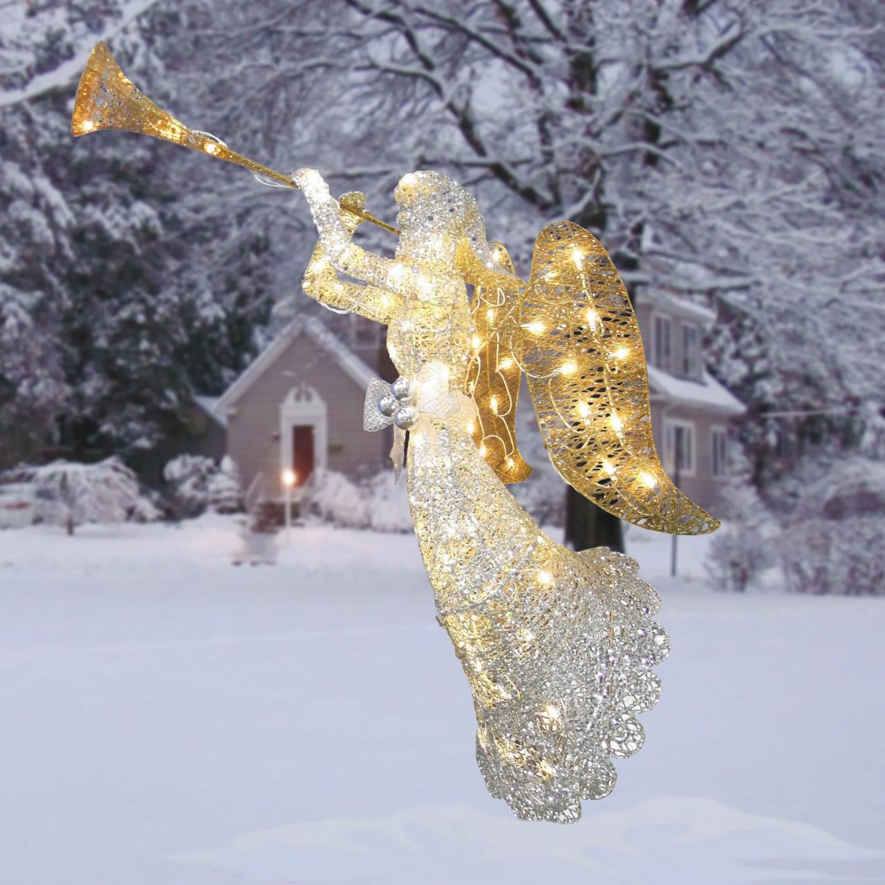 angel decor for christmas Three Posts™ Angel Christmas Decoration Lighted Display & Reviews Wayfair