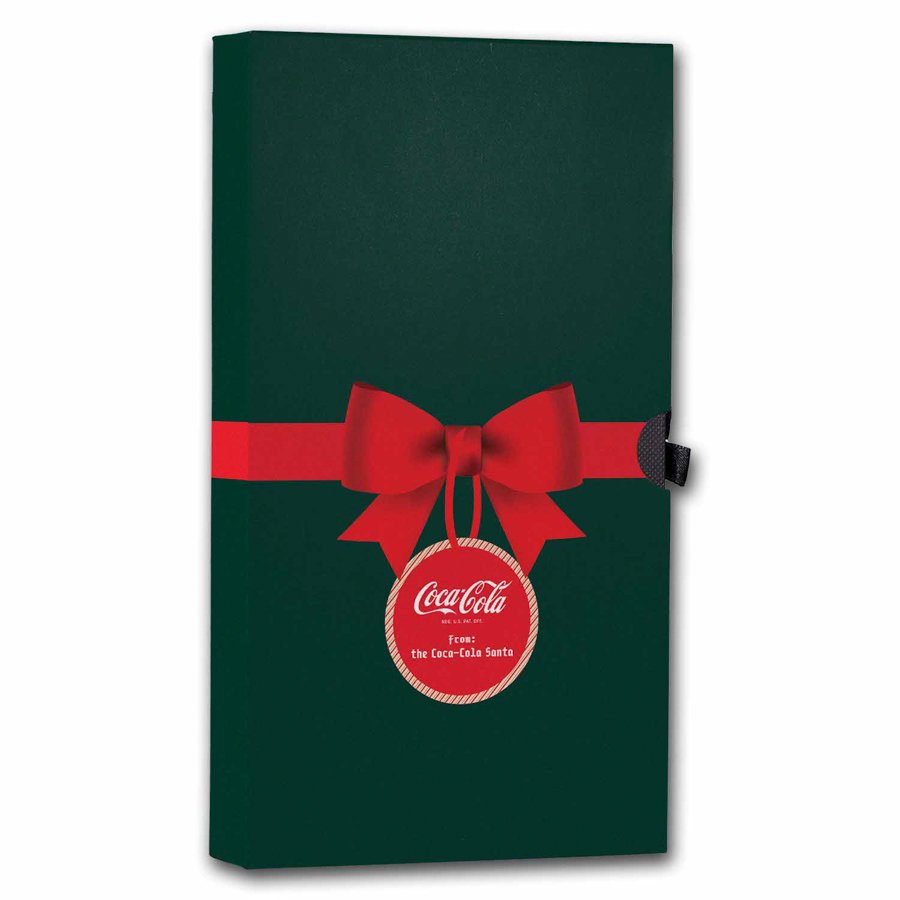 coca cola christmas decor at walmart 2024 you CocaCola® Santa 4 oz Silver Colorized Bar w/ Box & COA 2