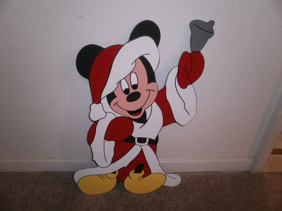 mickey mouse christmas yard decor Mickey mouse dressed as santa CHRISTMAS yard by PlayfulYardArt