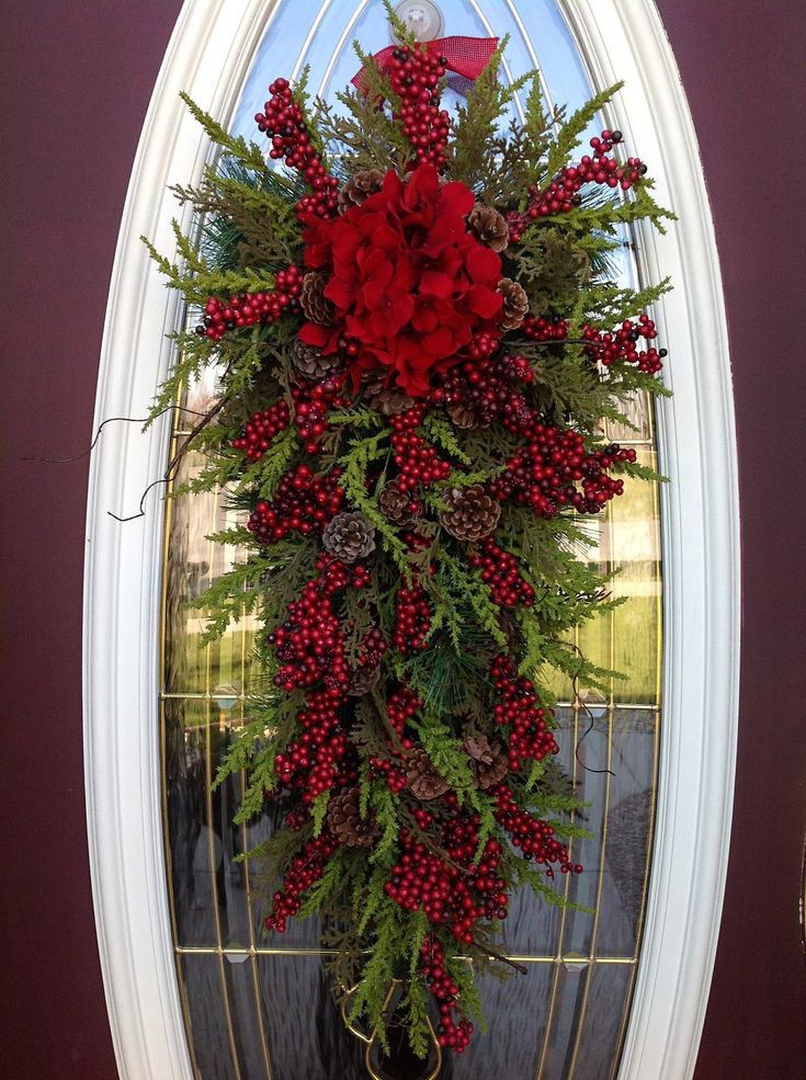 christmas decorations outdoor swags Image result for Winter Swag for Front Door Christmas wreaths