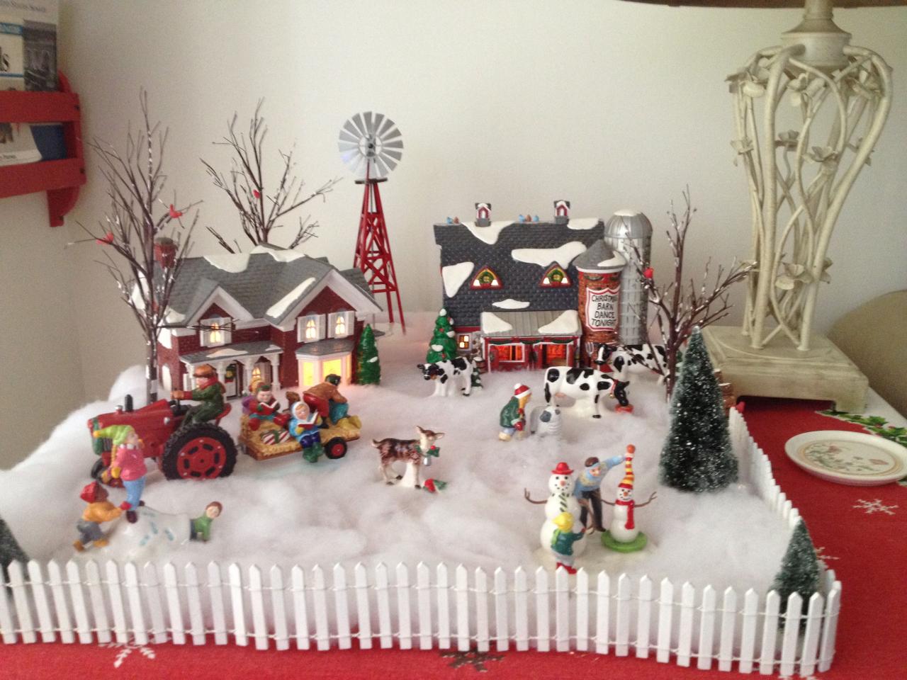 christmas village decorations outdoor Farm snow village display Christmas village display, Diy christmas