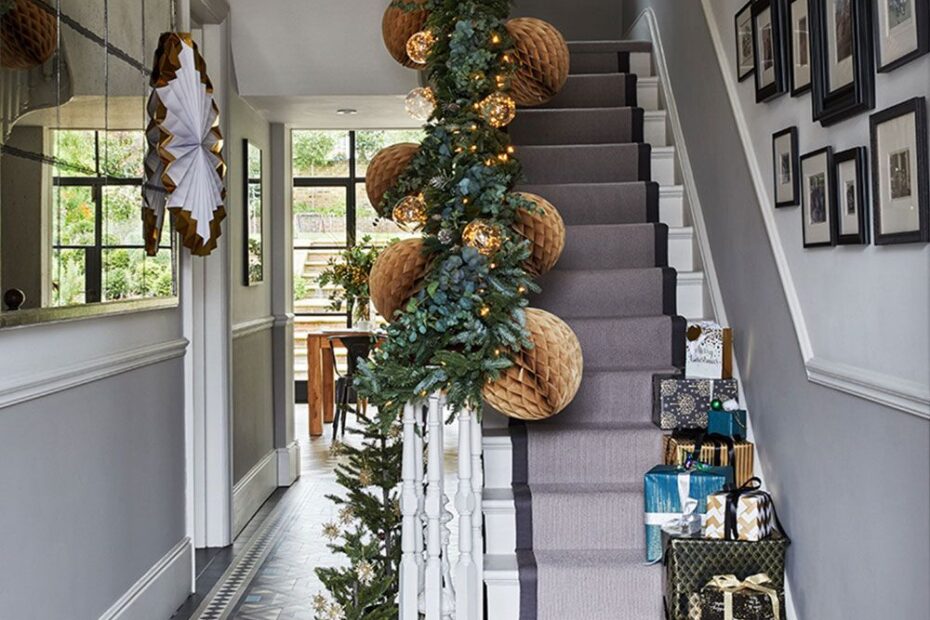 christmas decor for hallway 30 Christmas hallway decorating ideas for a festive first impression