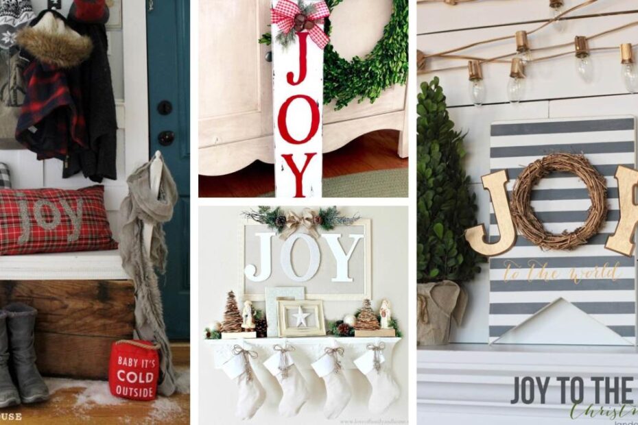 joy christmas decoration ideas 20 JOY Christmas Decorations As Cheerful as the Word They Spell Out!