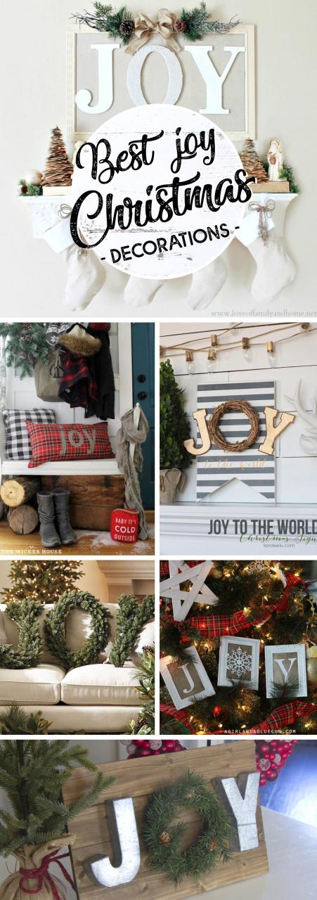 joy christmas decoration ideas 20 JOY Christmas Decorations As Cheerful as the Word They Spell Out!