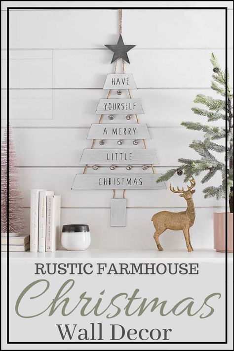 farmhouse christmas wall decor The best and most beautiful rustic farmhouse Christmas wall decorations