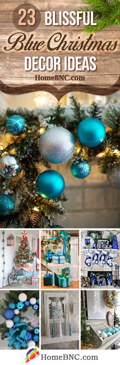 christmas decor with blue 23 Best Blue Christmas Decor Ideas and Designs for 2020