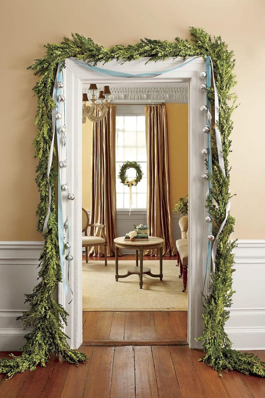 christmas decorations indoor garland Christmas Decor Ideas with Garland Greenery The Inspired Room