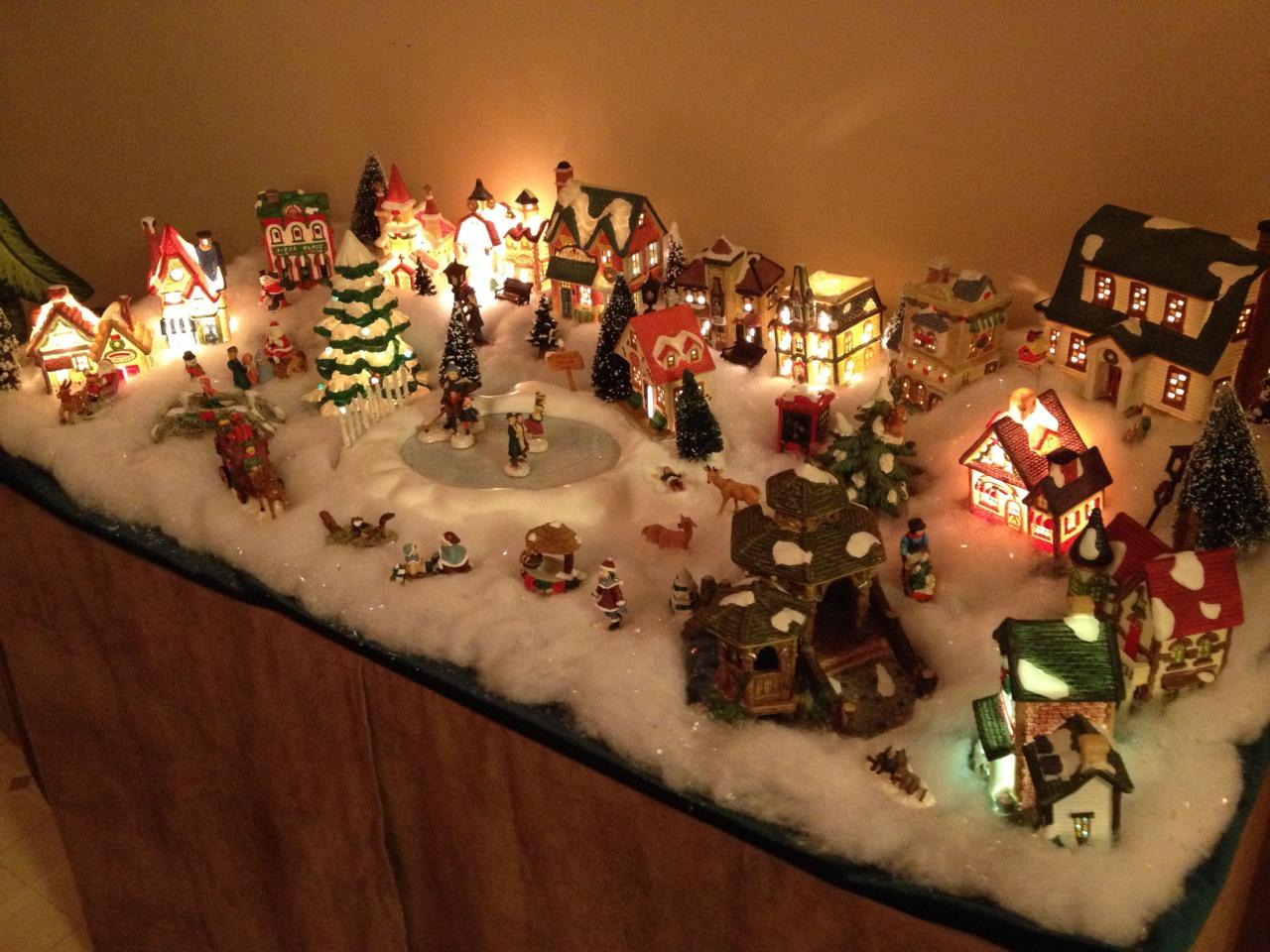 little village christmas decor Christmas village Diy christmas village displays, Christmas tree