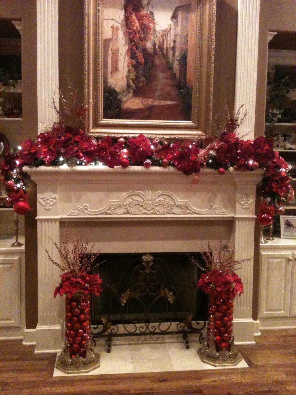 christmas decorations inside fireplace 20+ Christmas Decorating Fireplace Ideas DECOOMO