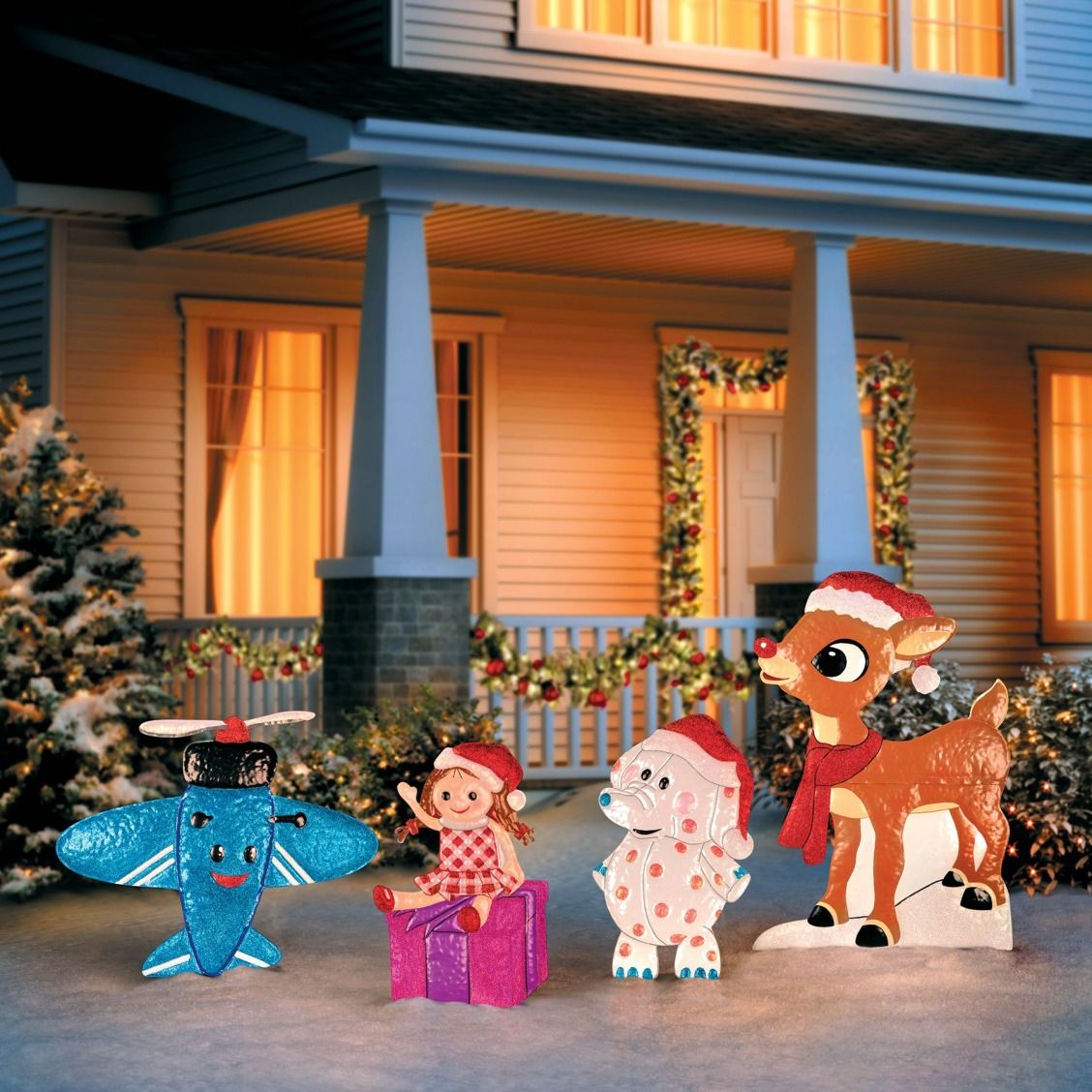 christmas outdoor decorations rudolph Rudolph And Friends Outdoor Christmas Decorations