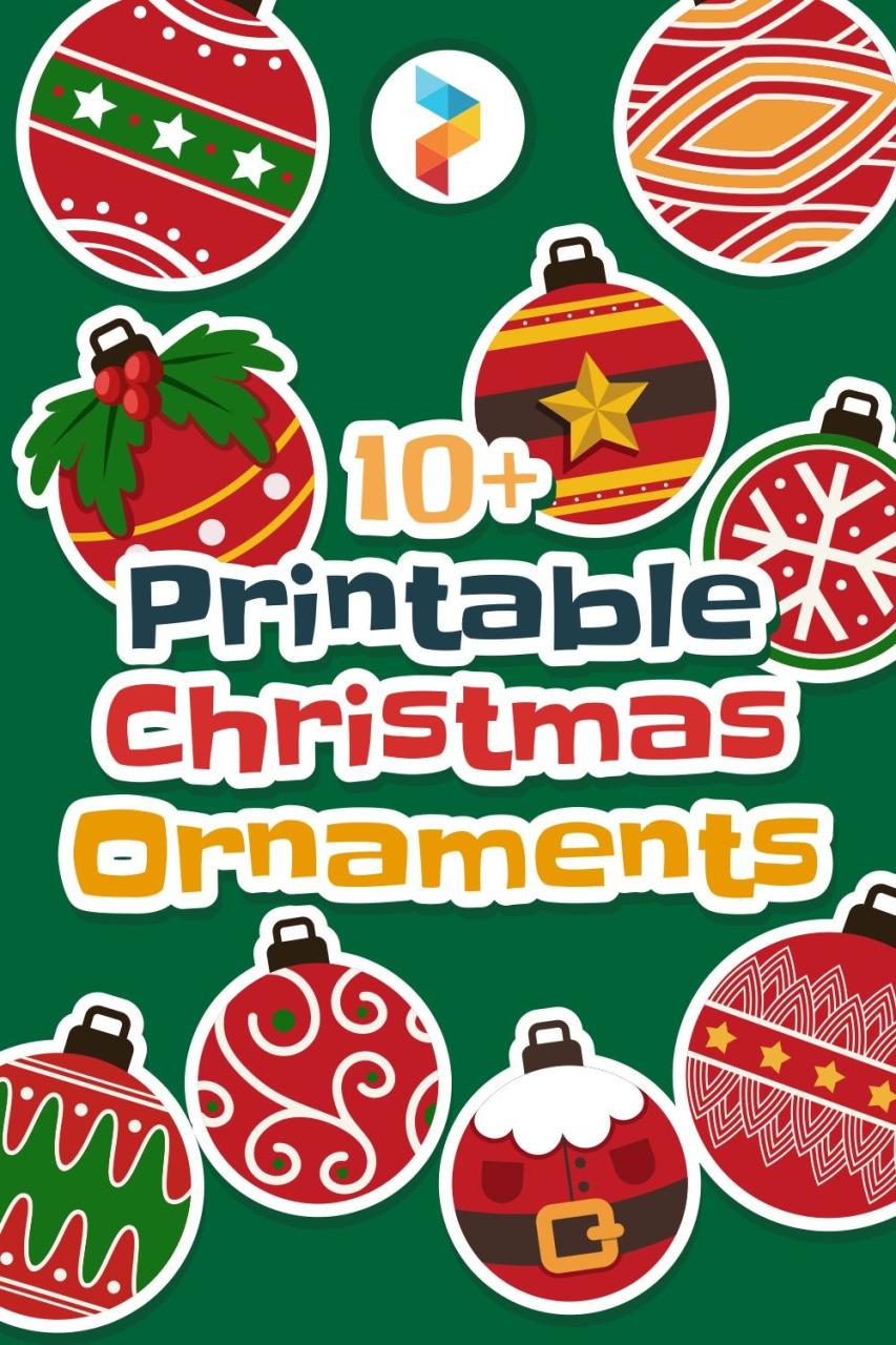 christmas decor printables pdf Christmas Ornaments 15 Free PDF Printables Printablee