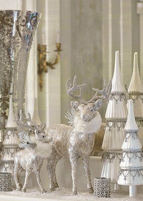 white deer decor for christmas 20+ White Deer Christmas Decor