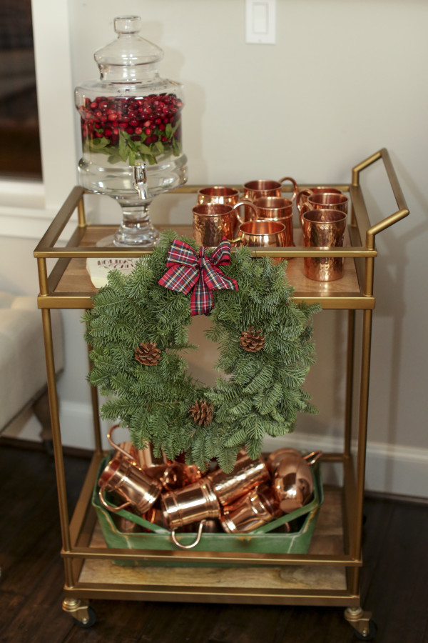 christmas decor for bar Christmas Bar Cart Ideas For Wishing A Warm To Your Guests