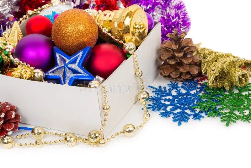 christmas decor in a box Christmas Decorations in Box Stock Photo Image of festive, merry