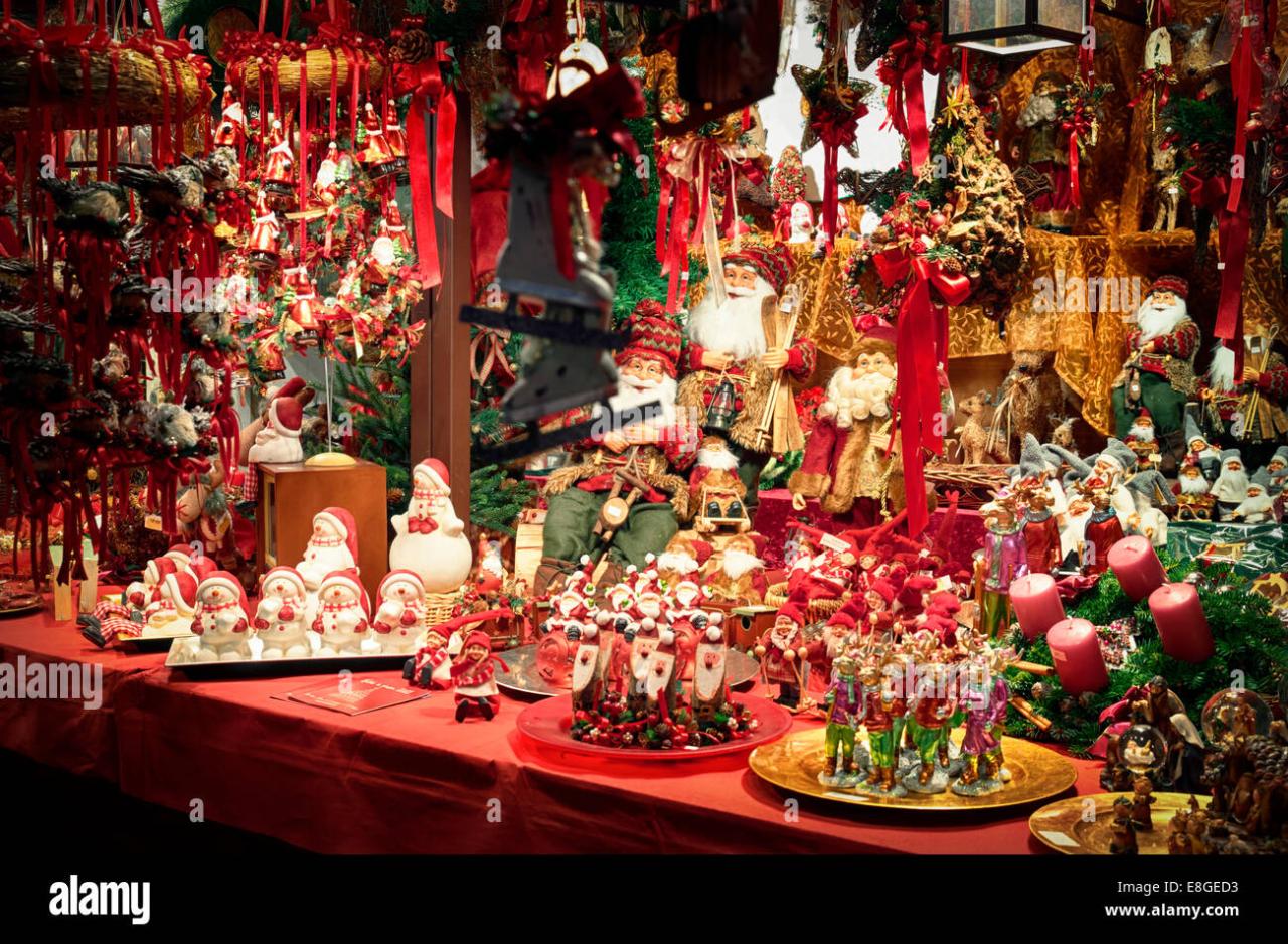 christmas decorations for sale facebook marketplace Christmas decorations displayed for sale at a Christmas Market Stock