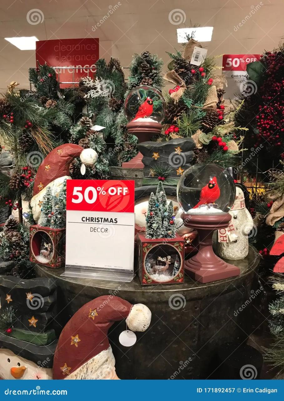 christmas decor sale near me Christmas Decorations for Sale at Local Department Store Editorial