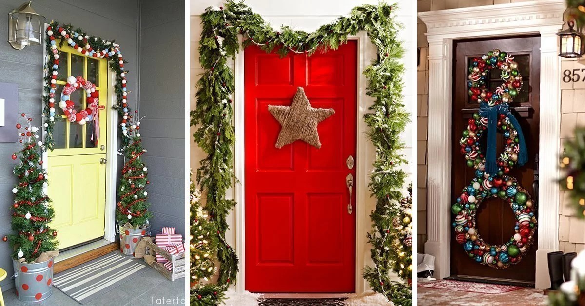 christmas decorations for interior doors 50 Best Christmas Door Decorations for 2021