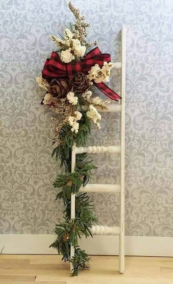 diy christmas ladder decor 30+ DIY Christmas Ladders Ideas to Turn Your Home Into a Winter