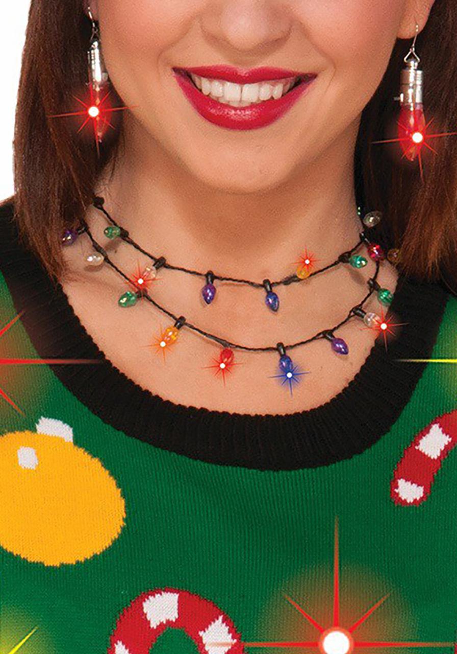 christmas accessories near me Christmas Lights Accessory Necklace Christmas Accessories