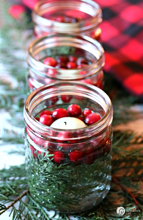 christmas jam jar decoration ideas Mason Jar Christmas Decorating Ideas Clean and Scentsible