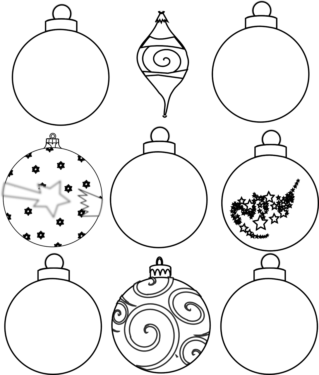 christmas decoration ideas printables Colour and Design your own Christmas Ornaments Printables In The Playroom