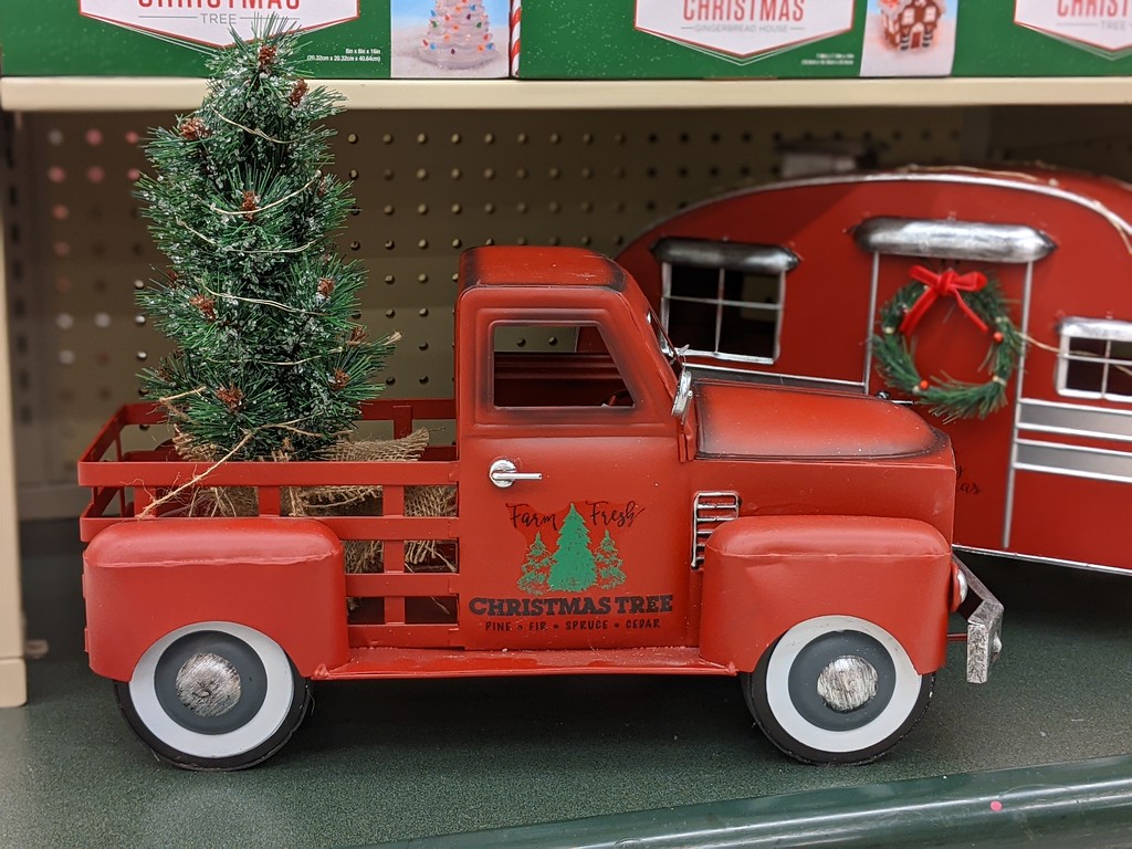 antique truck christmas decor These Vintage Red Truck Decorations are 40 Off at Hobby Lobby