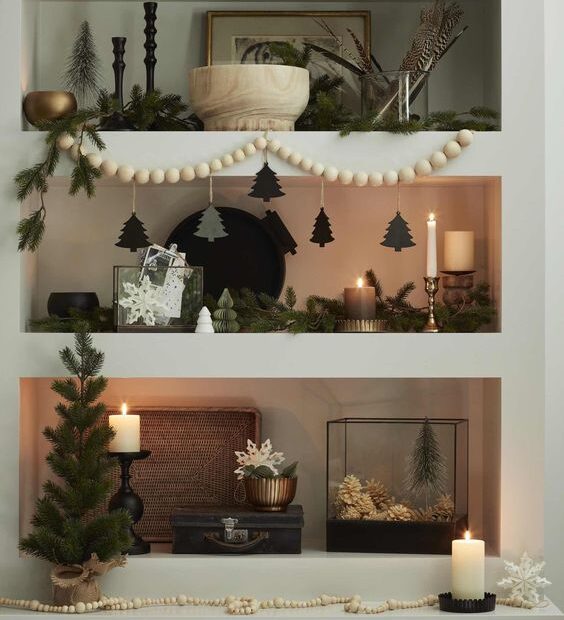 christmas shelf decor ideas 11 Genius Christmas Shelf Decor Ideas to Inspire You Lucky Girl Living