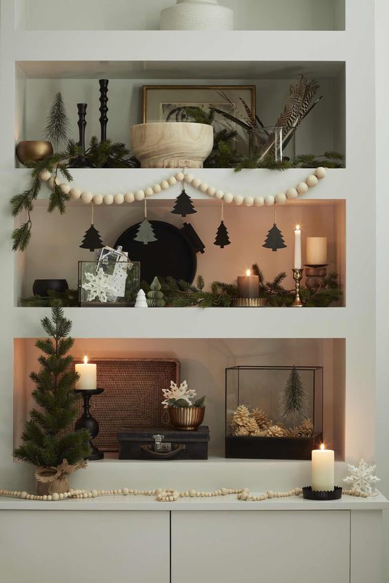 christmas shelf decor ideas 11 Genius Christmas Shelf Decor Ideas to Inspire You Lucky Girl Living