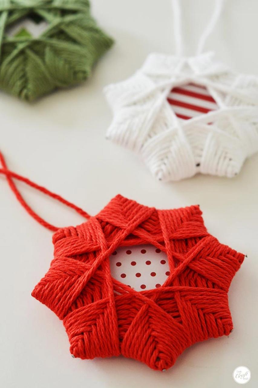 christmas ornament ideas to make 29 Homemade DIY Christmas Ornament Craft Ideas How To Make Holiday