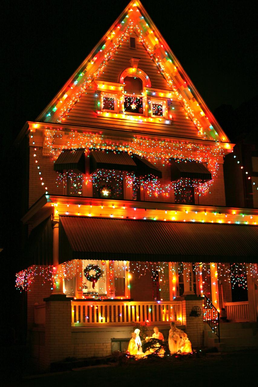 christmas light house decor Christmas House Lights at Night Ruth E. Hendricks Photography