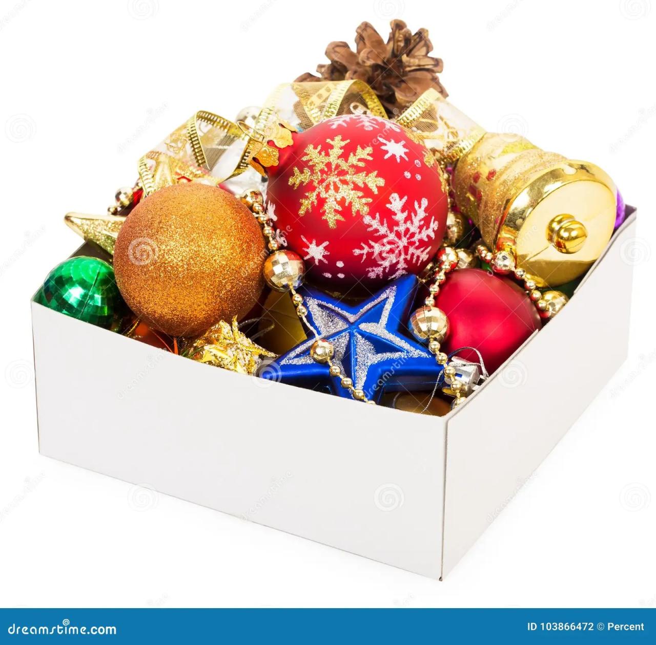 christmas decor in a box Christmas Decorations in Box Stock Photo Image of festive, merry